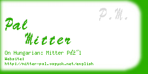 pal mitter business card